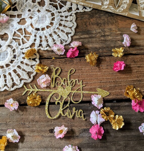 Custom Confetti, Name Confetti, Personalized Confetti, Personalized Baby Shower Decorations, First Birthday, 1st Bithday, Flower Confetti Il_570xn