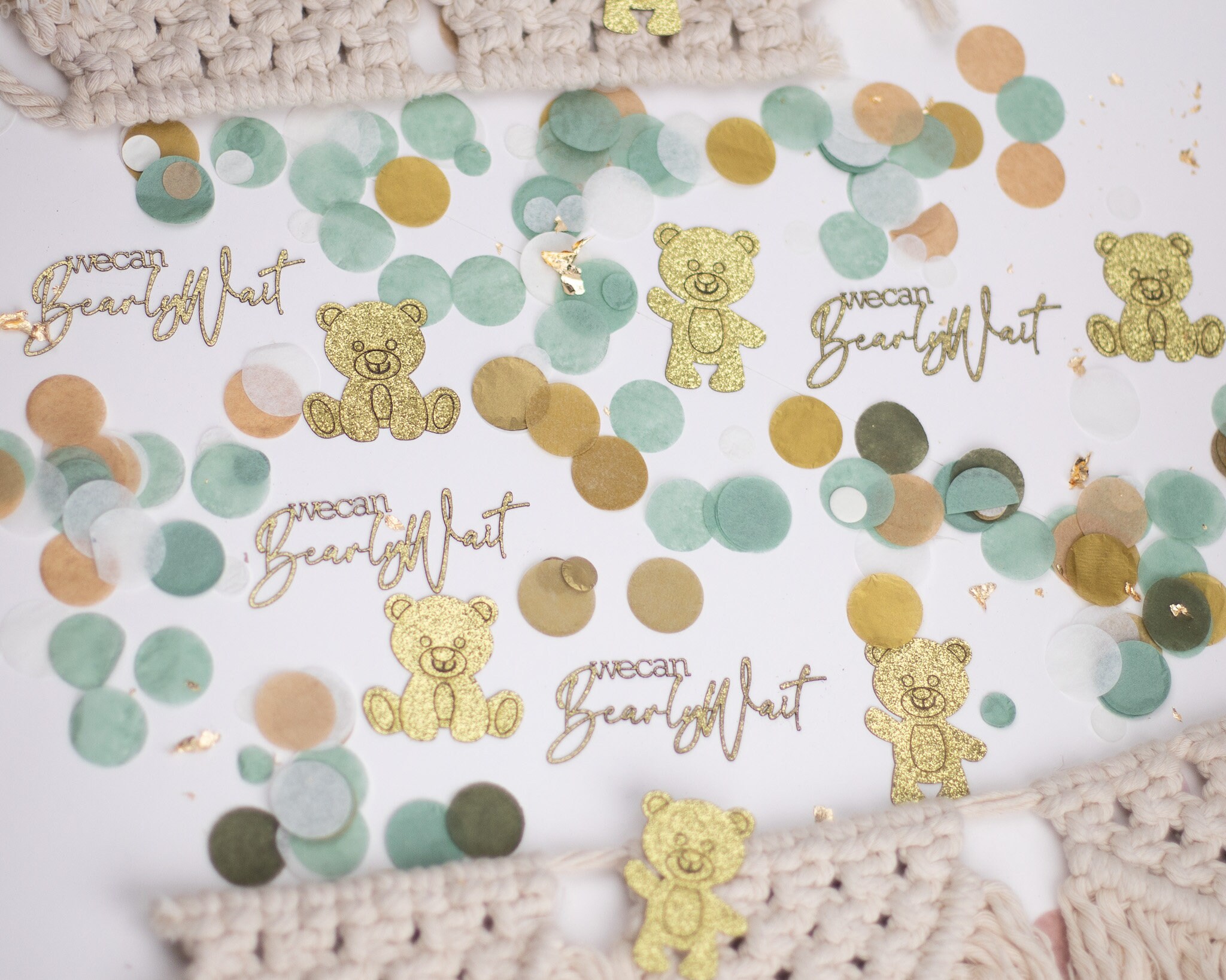 We Can Bearly Wait Baby Shower Decorations Gender Neutral Baby Shower Confetti Teddy Bear Baby Shower Bear Gender Reveal