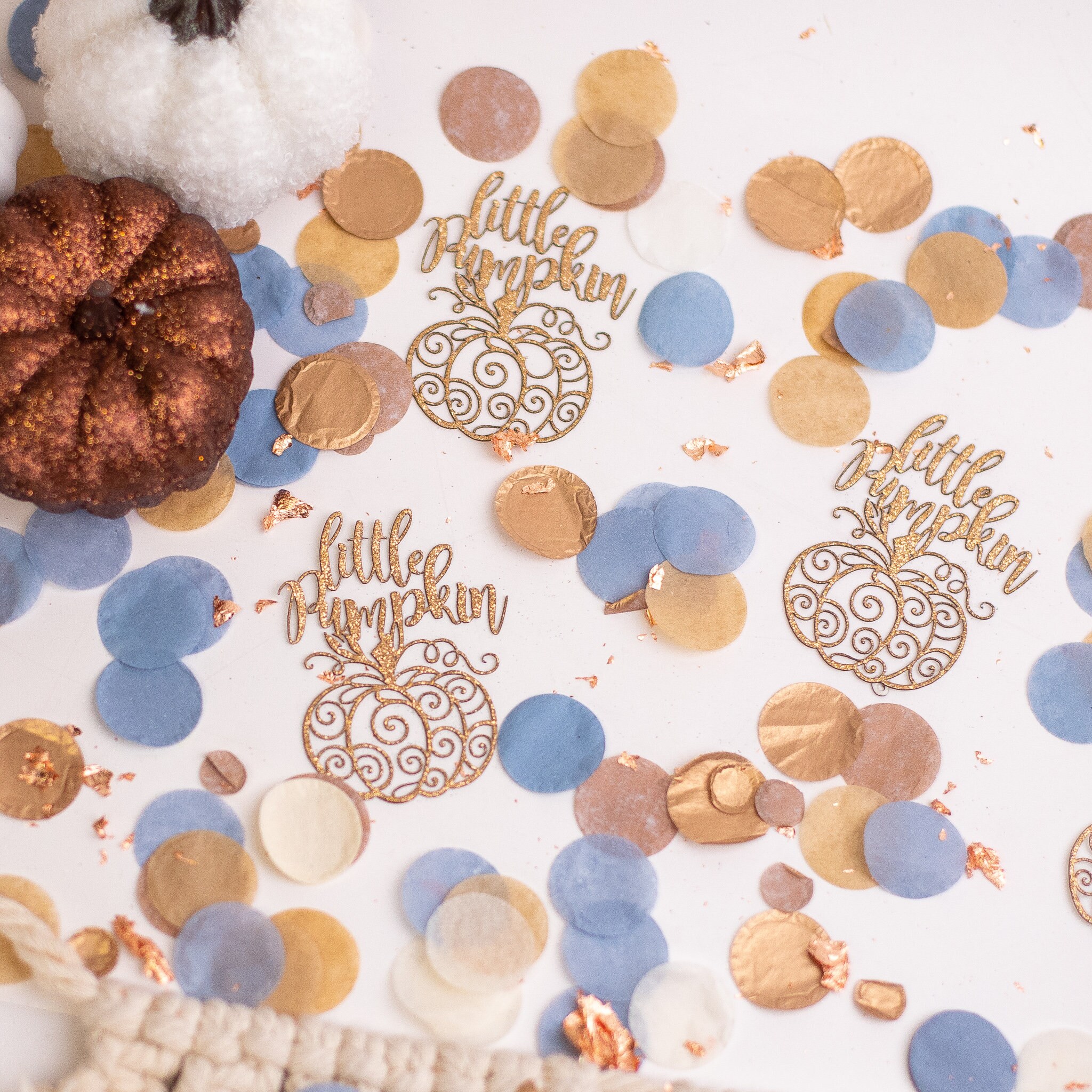 Little Pumpkin Baby Shower Baby Shower Decorations Boy Fall Baby Shower Baby Shower Confetti Pumpkin Birthday
