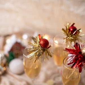 Stir Sticks, Cocktail Stirrers, Drink Stirrers, Christmas Table Decor, Cupcake Toppers, Centerpiece, Cheers, Bubbly Bar image 4