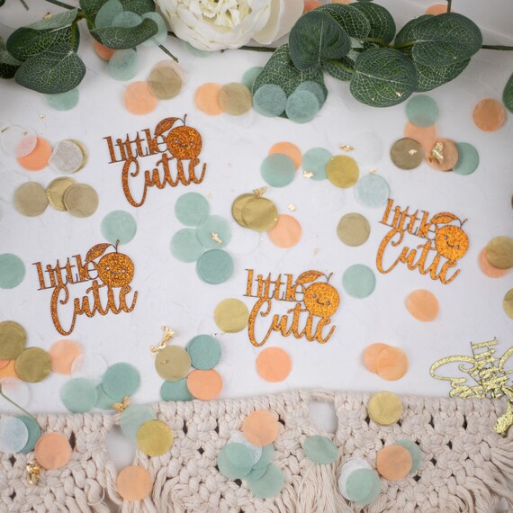 Little Cutie Baby Shower, Baby Shower Decorations, Confetti, A Little Cutie Is on The Way, Gender Reveal, Baby Sprinkle Il_570xn