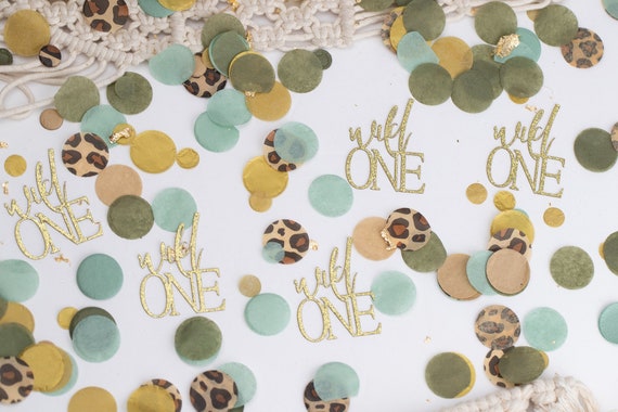 Wild One Birthday Boy, Jungle Party, Safari Theme Birthday, Safari Birthday Decorations, Confetti, Safari Wild One Birthday Party Il_570xn