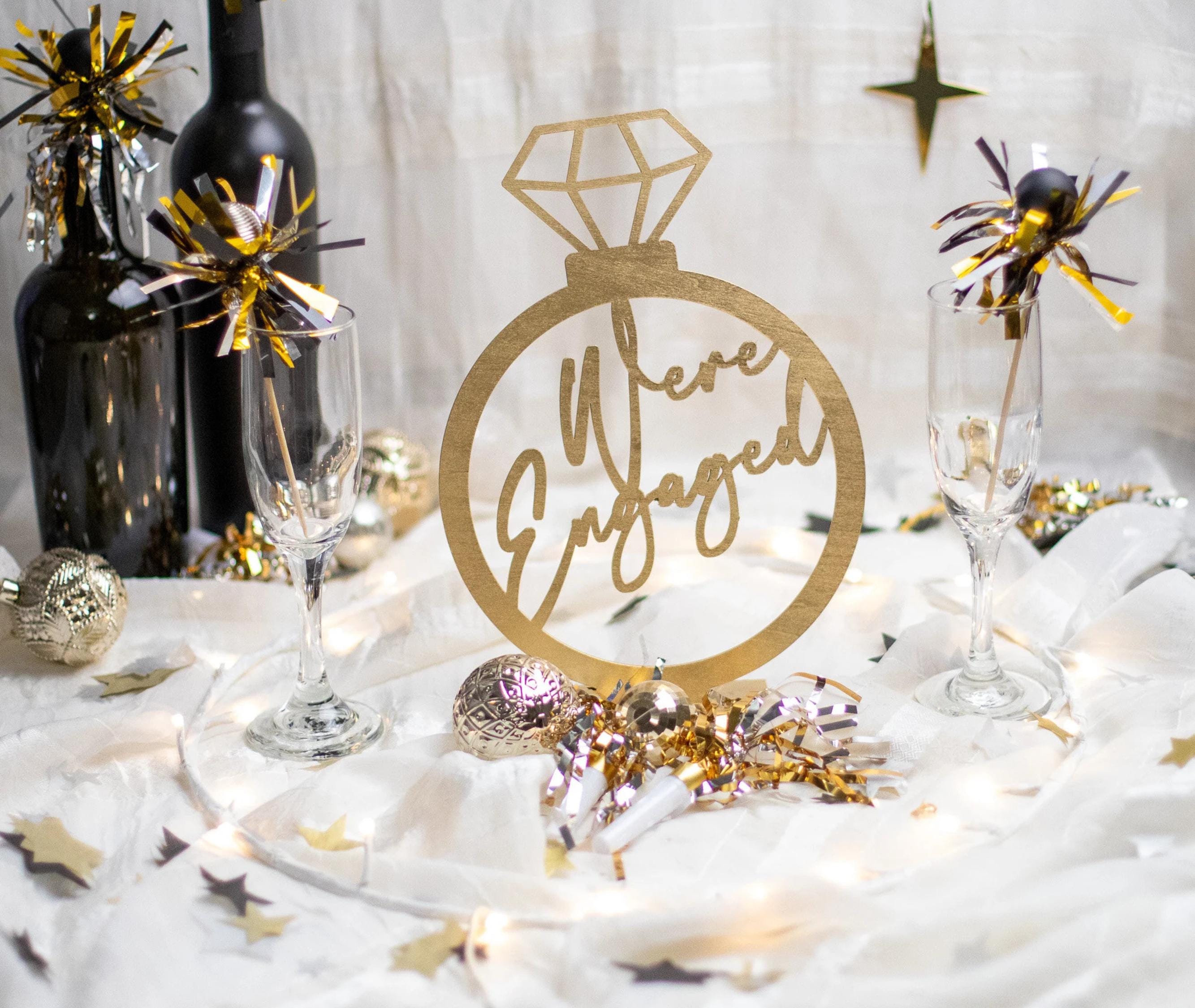 Engaged Rig Decor, We're Engaged, Engagement Party Decorations ...