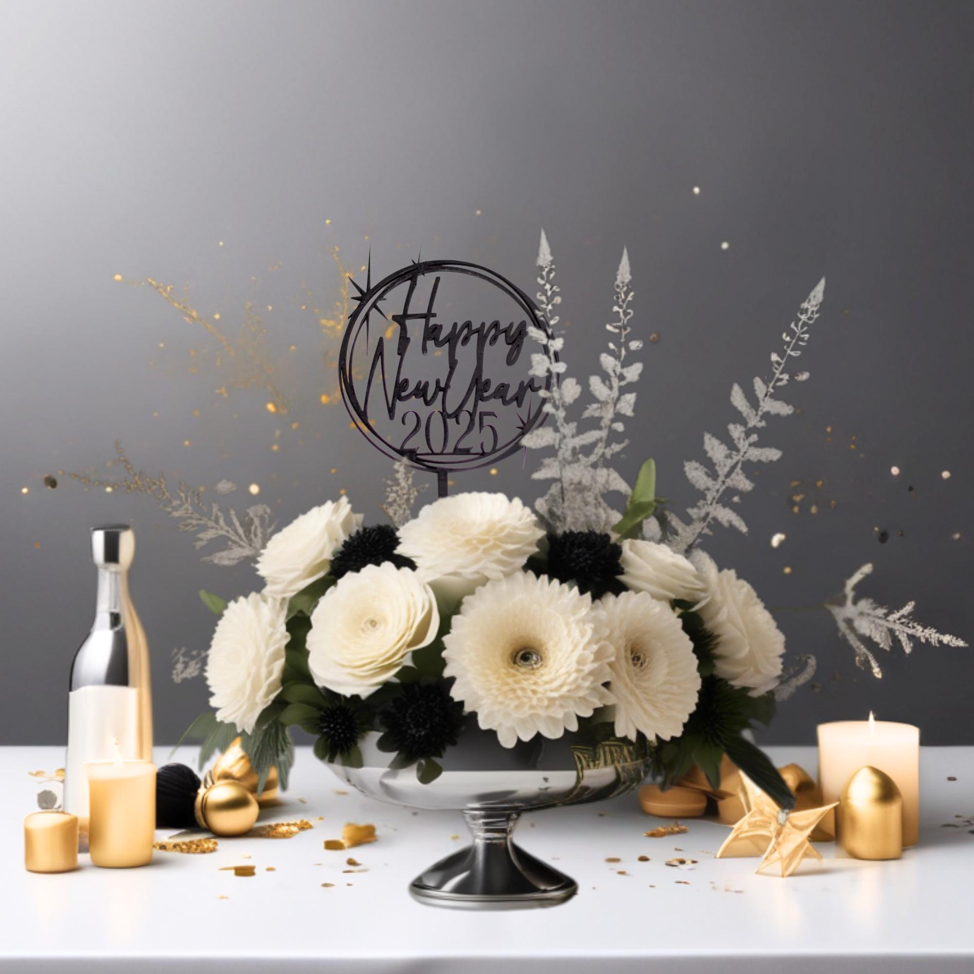 80 tovaglioli Happy New Year Capodanno, decorazione da tavolo 2026, colore nero, oro, Capodanno, decorazione per feste, tovaglioli di carta usa e getta, 33 x 33 cm