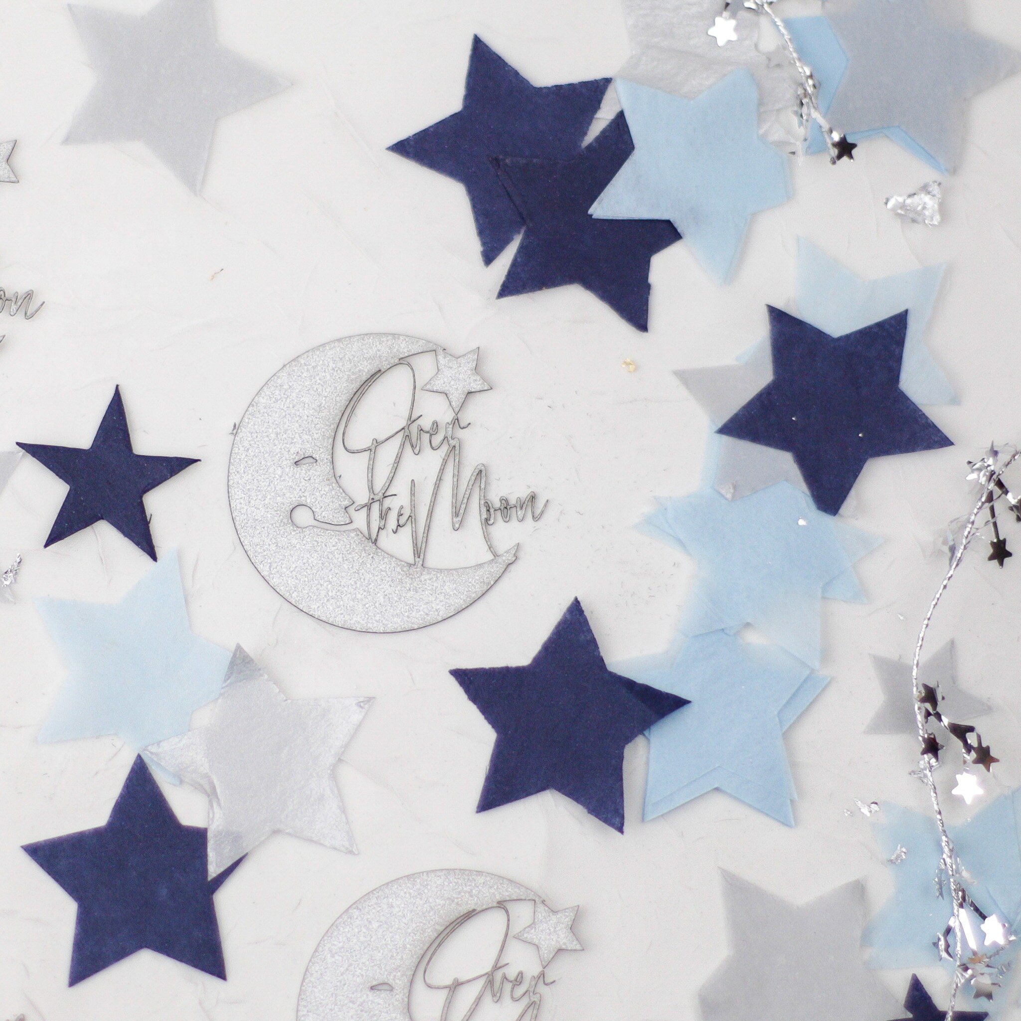 Over The Moon Baby Shower Decorations Moon and Stars Baby ShowerLunar Moon Baby Shower Confetti