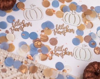 Little Pumpkin Baby Shower, Fall Baby Shower, Baby Shower Confetti, White Pumpkin, Gender Neutral Baby Shower Decorations, Pumpkin Birthday