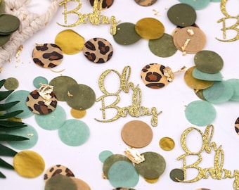 Safari Baby Shower Confetti, Jungle Baby Shower, Baby Boy Shower Decorations, Oh Baby, Baby Shower Decorations Leopard Print
