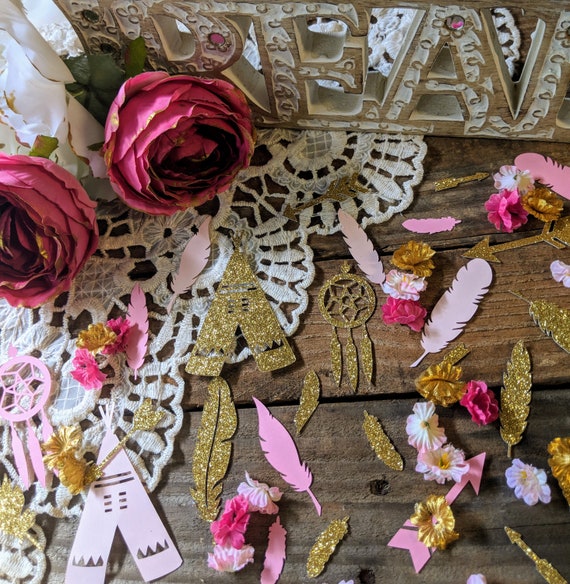 Tribal Baby Shower, Wild One Birthday Girl, Boho Baby Shower, Gender Reveal Decor, Coachella party decor, Wild One Confetti Il_570xn
