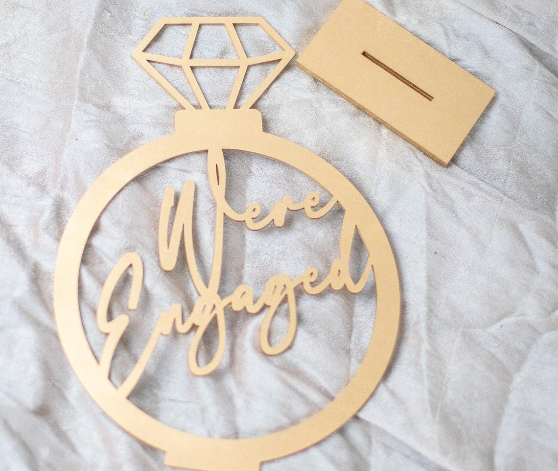 Engaged Rig Decor, We're Engaged, Engagement Party Decorations ...