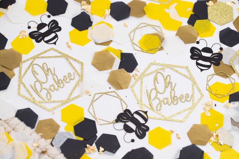Bee Baby Shower Boy Baby Shower Baby Shower Confetti Baby Shower Girl Baby Sprinkle Bumble Bee Gender Neutral Baby Shower