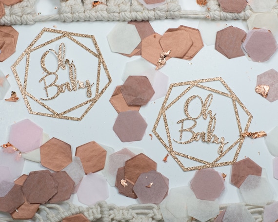 Baby Shower Decor, Oh Baby, Baby Girl Shower, Baby Shower Confetti, Boho Baby Shower Decor, Shower Baby Decorations Il_570xn