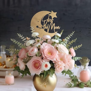 Creative Converting 'To The Moon And Back' Honeycomb Centerpiece - Blue 12x9 Table Decor - View #8