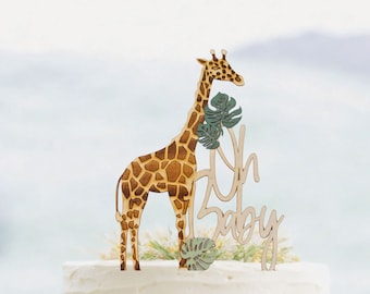 Safari Baby Shower, Oh Baby, Cake Topper, Jungle Baby Shower, Baby Boy Shower Decorations, Girl Baby Shower, Oh Baby Sign