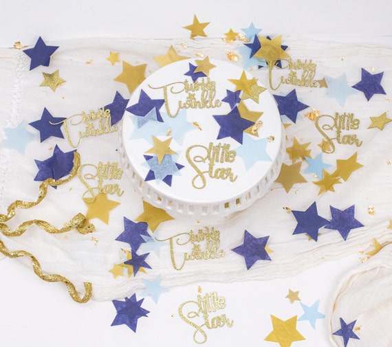 Twinkle Twinkle Little Star Gender Reveal, Moon and Stars Baby Shower Decorations Girl, Over The Moon Baby Shower Decorations, Confetti Il_570xn