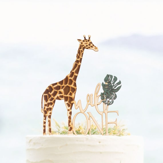 SONICEBUY Safari Jungle Animal Cake Topper Wild