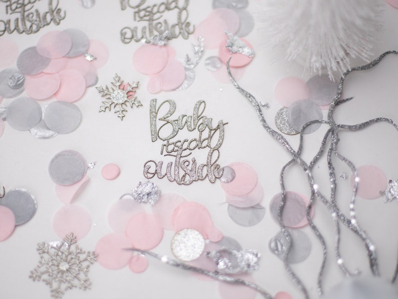 Baby Its Cold Outside Baby Shower, Winter Wonderland, Snowflake Confetti, Winter Onederland, Winter Gender Reveal, Winter Baby Shower