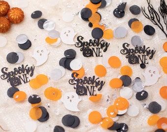 Spooky One Confetti: Halloween 1st Birthday Decorations