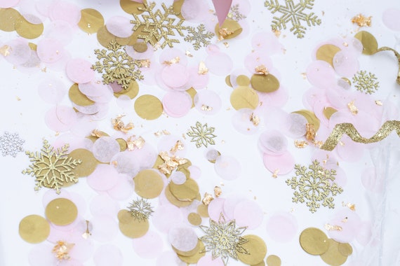 Snowflake Decorations, Snowflake Confetti, Winter Wonderland, Winter Baby Shower, Winter Onederland, 2nd Birthday Pink Snowflake Il_570xn