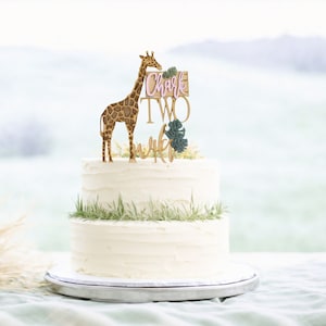 Two Wild Birthday, Custom Cake Topper, Safari 2nd Birthday, Jungle Theme Birthday Decorations, 2nd Birthday Girl or Boy, Party Decorations