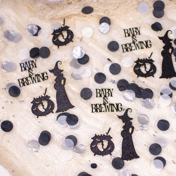 A Baby Is Brewing, Halloween Baby Shower, Baby Shower Table Decorations , Confetti Il_570xn