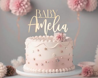 Baby Shower Cake Topper, Custom Cake Toppers Baby, Personalized Baby Name Cake Topper, Customized Baby Shower Decorations