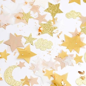 Decorazione per baby shower Twinkle Twinkle Little Star, Baby shower Over the Moon, Coriandoli, Decorazioni per baby shower gender neutral,