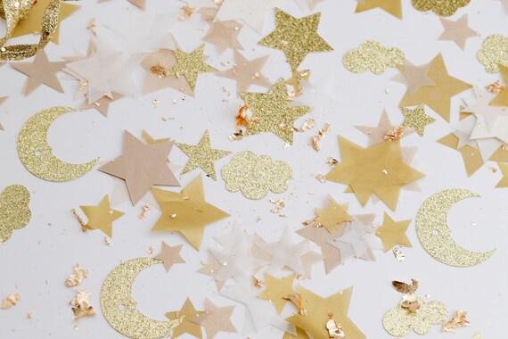 Twinkle Twinkle Little Star, Moon and Stars, Gender Neutral Baby Shower Decorations, Stay Wild Moon Child, Lunar Moon Baby Shower, Confetti Il_570xn