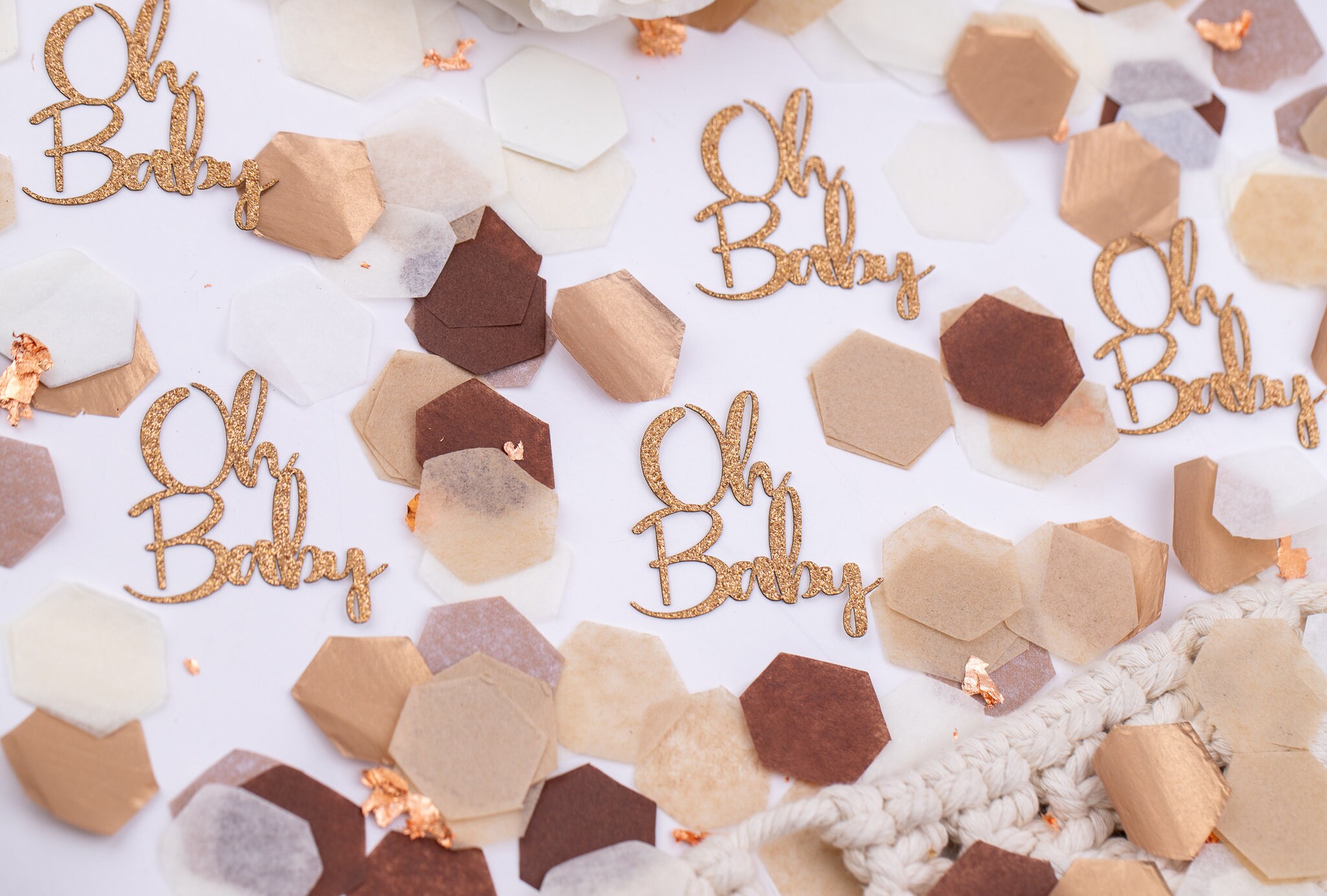 Boho Baby Shower Oh Baby Baby Shower Decorations Gender Neutral Baby Shower Confetti Shower Baby Decorations