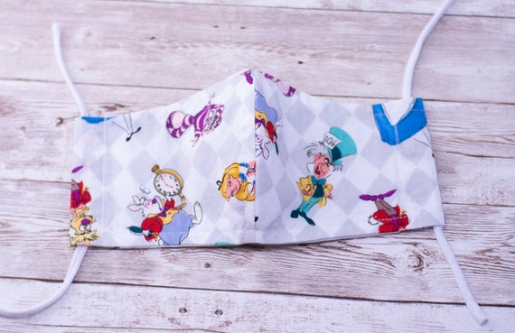 Alice In Wonderland ,Face Mask,Kids Face Mask, Reusable Face Mask, Face Mask with Filter Pocket, Cloth Face Mask Washable, Face Mask Adults Il_570xn