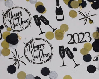 New Years Eve Decorations, 2024, Happy New Year, New Year Party, Confetti, Centerpiece, Cheers to the New Year, Party Decorations