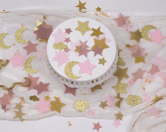 Twinkle Twinkle Little Star Gender Reveal, Moon and Stars Baby Shower Decorations Girl, Over The Moon Baby Shower Decorations, Confetti