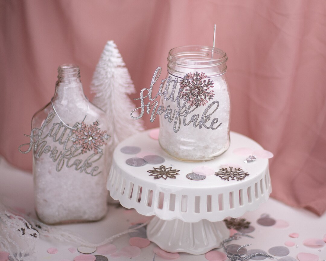 Schneeflocken-Konfetti Set – 1200 Stück, Rosa-weiß-silber, 1,5 & 2 Cm, Aus Polyester, Für Weihnachtsdeko, Tischdekoration Und Basteln