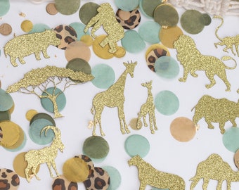 Safari Baby Shower, Safari Animals, Jungle Baby Shower, Wild One Birthday, Wild One Baby Shower, Safari Birthday Decorations, Confetti