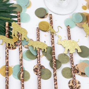 Safari Baby Shower, Wild One Birthday, Paper Straws, Jungle Party, Safari Theme Birthday, Safari Birthday Decorations, image 5