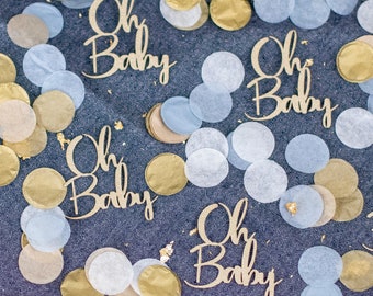 Baby Boy Shower Decorations, Oh Baby, Baby Boy Shower, Baby Shower Confetti, Boho Baby Shower Decor, Dusty Blue Baby Shower