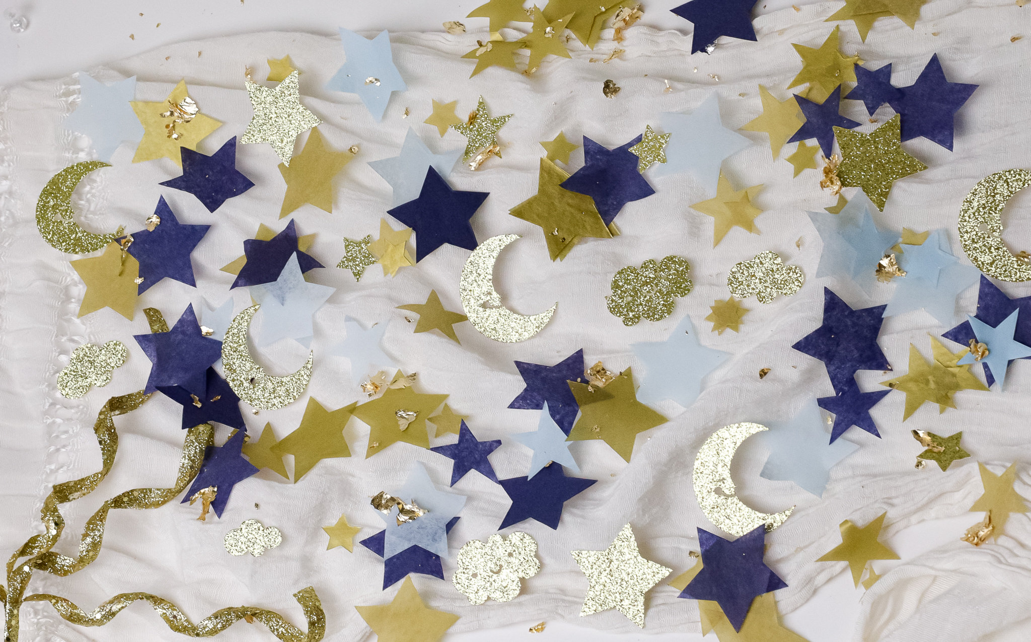 Moon and Stars Baby Shower Twinkle Twinkle Little Star Gender Reveal Over the Moon Baby Shower Confetti Baby Shower