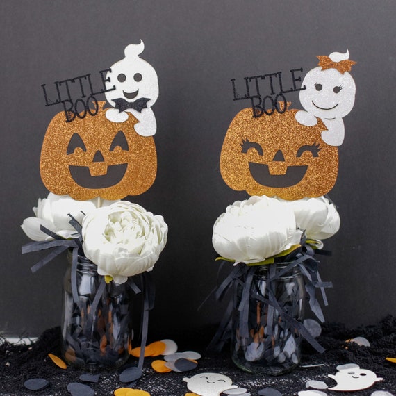 Halloween Baby Shower, Halloween Birthday, Centerpiece, Little Boo Baby Shower, Little Boo Birthday, Cake Topper, Halloween Gender Reveal Il_570xn