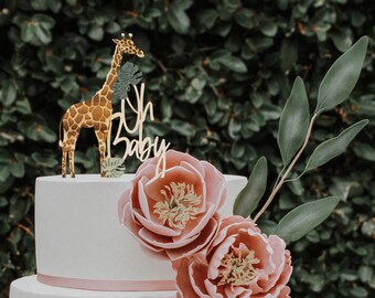 Safari Baby Shower, Oh Baby, Cake Topper, Jungle Baby Shower, Baby Boy Shower Decorations, Girl Baby Shower, Oh Baby Sign