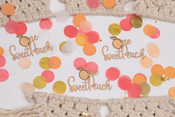One Sweet Peach Birthday, Sweet Little Peach, Peach, 1st Birthday Girl, First Birthday Girl, Birthday Confetti, First Birthday Decorations Il_570xn