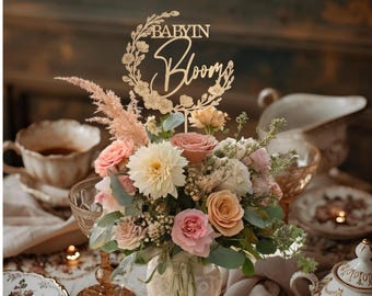Baby In Bloom Baby Shower Decorations, Baby Shower Centerpieces, Floral Baby Shower Decor, Baby Reveal, Baby Announcement