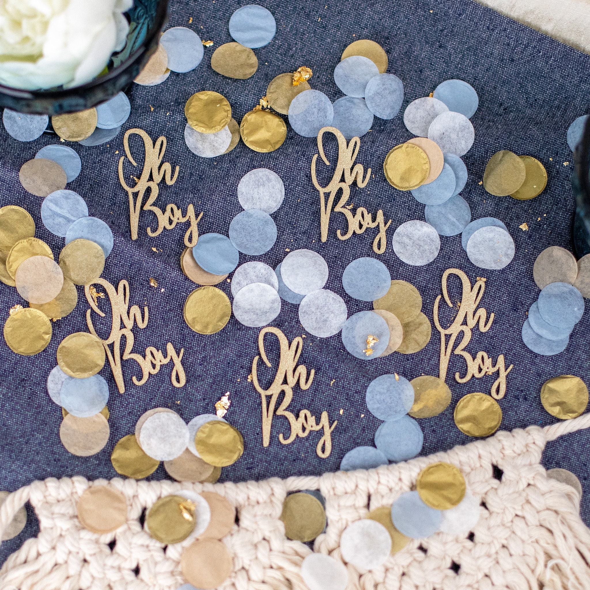 Oh Boy, Baby Shower Decorations Boy, Baby Boy Shower, Baby Shower Confetti, Baby Shower Decor, Dusty Blue Baby Shower