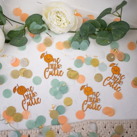 Our Little Cutie Is Turning One, 1st Birthday Girl,1st Birthday Boy, Cutie Birthday Party Decorations, Birthday Confetti Il_570xn