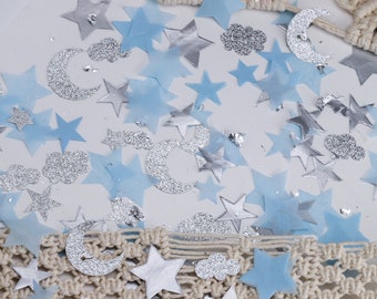 Twinkle Twinkle Little Star, Moon and Stars Baby Shower, Twinkle Twinkle Little Star Gender Reveal, Baby Shower Decorations Boy, Confetti