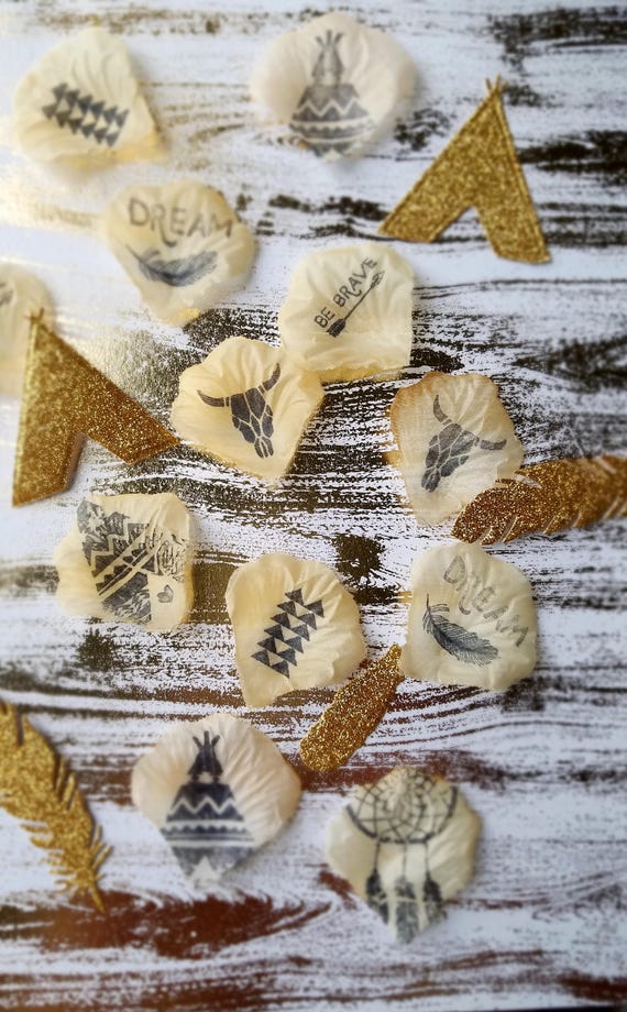 Boho Birthday Party Decorations, Teepee Confetti~Boho Tribal Party Supplies~Gender Neutral boho Party~Dream Catcher Party~Boho Quinceanera Il_570xn
