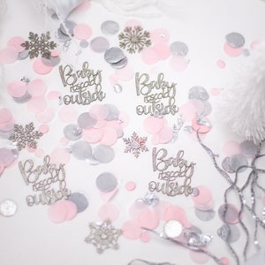 Baby Shower Hace Frío Afuera, País de las Maravillas Invernal, Confeti de Copos de Nieve, Onederland de Invierno, Revelación de Género de Invierno, Baby Shower de Invierno