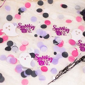 Halloween 1st Birthday, Spooky One, Birthday Confetti, Pink Halloween, 1st Birthday Girl, First Birthday Decorations, Halloween Confetti