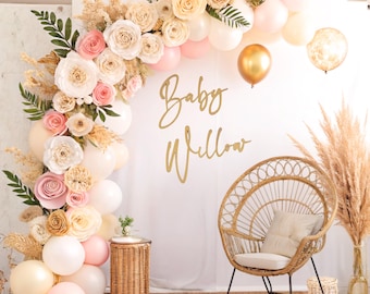 Customized Baby Shower Sign, Custom Sign For Backdrop, Personalized Baby Name Sign, Custom Baby Shower Decoration, Baby Shower Name Sign