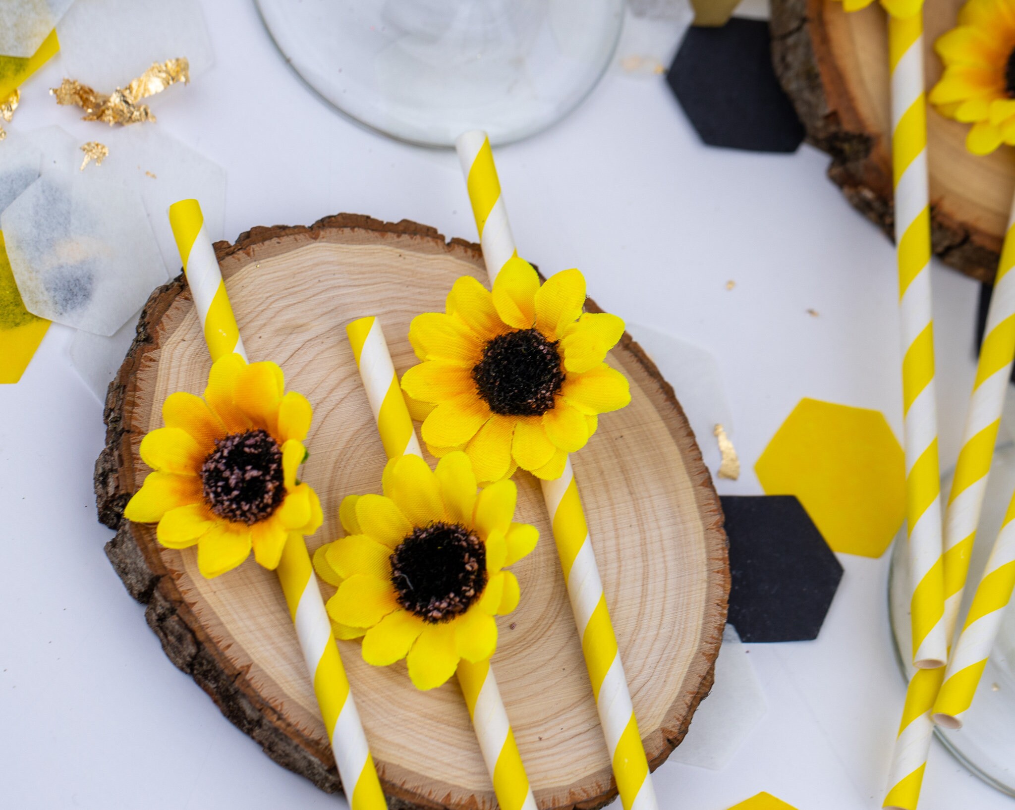 Baby shower cheap sunflower centerpieces
