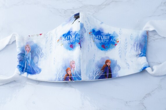 Disney Face Mask, Face Mask with Filter Pocket, Kids Face Mask,Face Mask, Washable Face Mask, Reusable, Frozen, Elsa, 100% Cotton Il_570xn