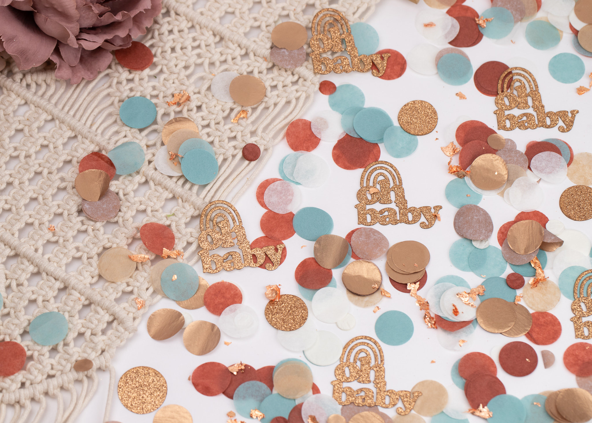 Boho Rainbow Baby Shower Decorations Oh Baby Boy Baby Shower Boho Rainbow Baby Shower Decor Baby Shower Confetti
